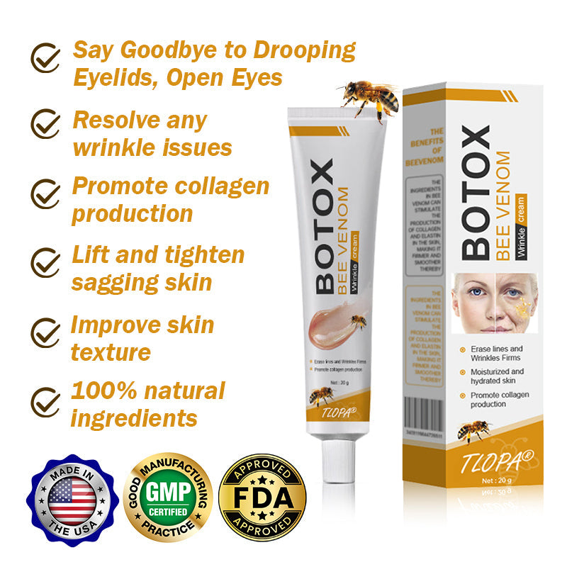 (Made and Shipped from USA) 🧑⚕️TLOPA® Botox Bee Venom Wrinkle Removal Cream- LAST DAY 70% OFF🔥